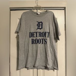 Women’s gray Detroit roots tee shirt